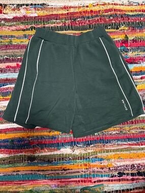 Offline Green Athletic Shorts with White Piping